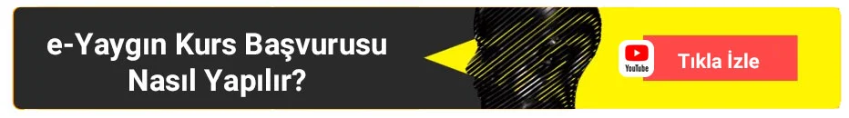 E yaygın kurs başvurusu